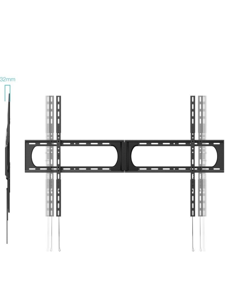 Soporte de Pared Fijo TooQ LP37140F-B para TV de 37-140"/ hasta 125kg