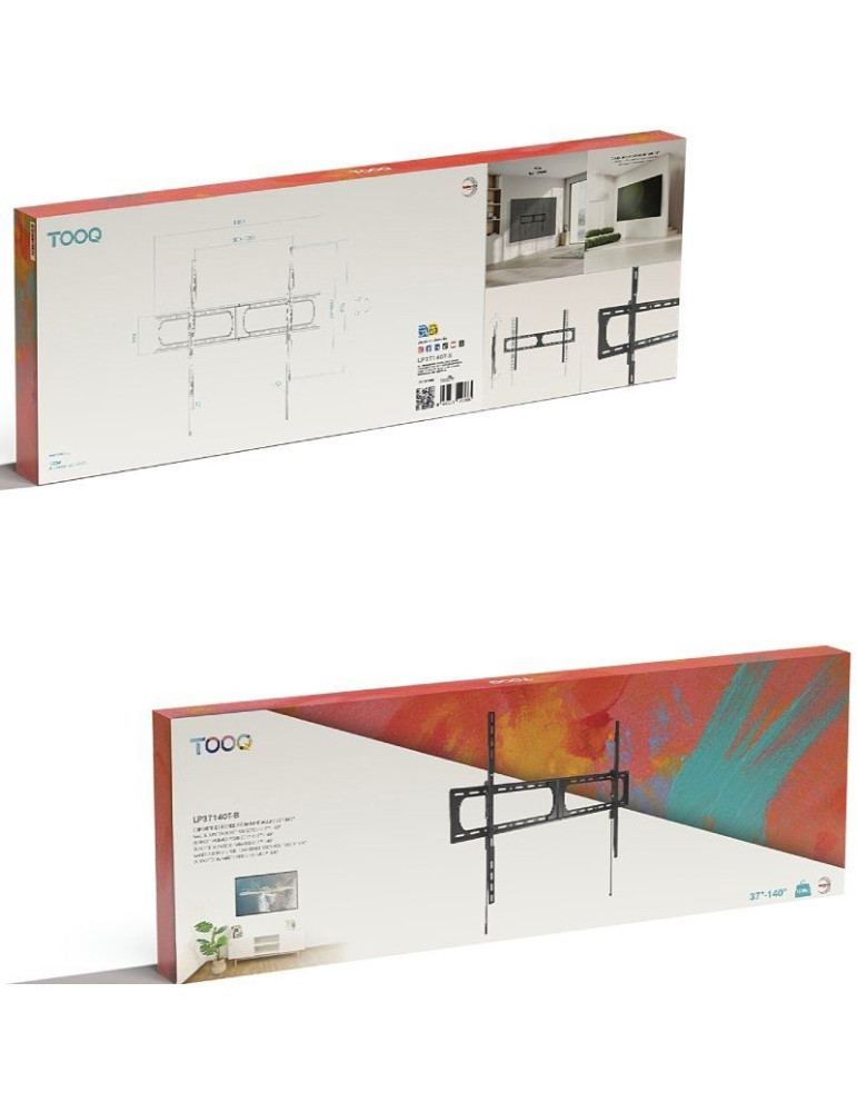 Soporte de Pared Inclinable TooQ LP37140T-B para TV de 37-140"/ hasta 125kg