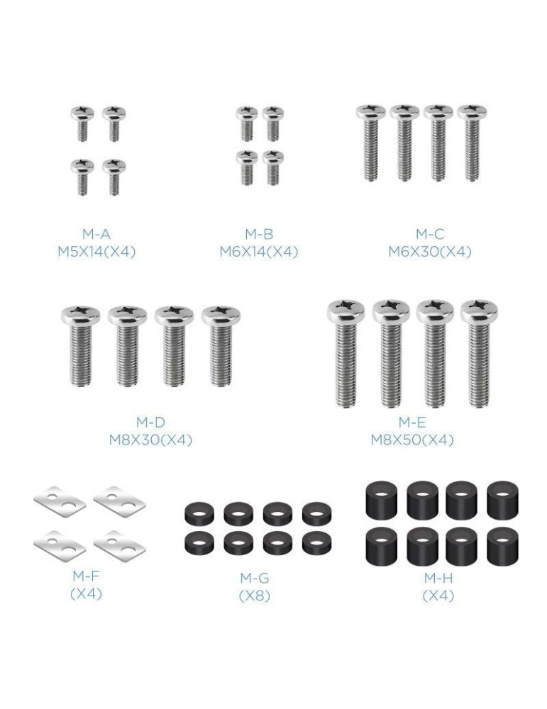 Soporte de Pared Fijo Inclinable TooQ LP42100T-B para TV de 60-100"/ hasta 75kg