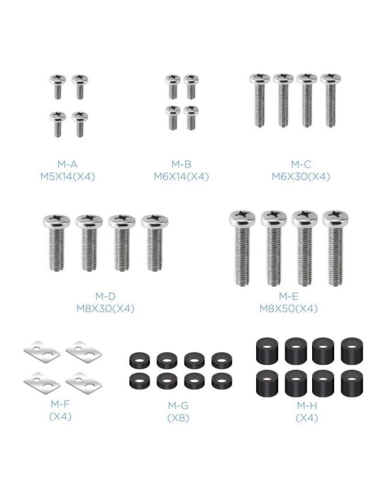 Soporte de Pared Fijo Inclinable TooQ LP42100T-B para TV de 60-100"/ hasta 75kg