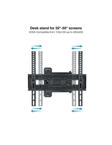 Soporte de Pared Giratorio/ Inclinable/ Nivelable TooQ LP7843TN-B para TV de 32-55"/ hasta 35kg 2