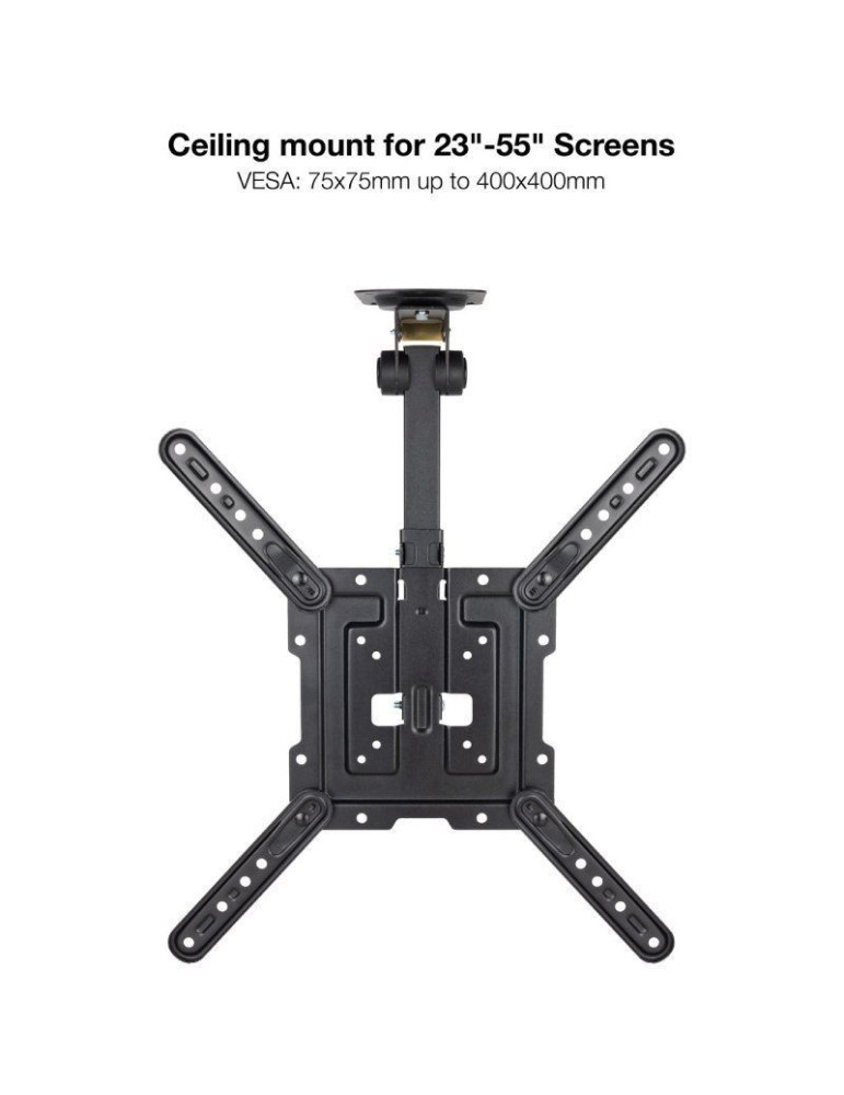 Soporte de Techo Giratorio/ Inclinable TooQ LPCE1123TSLI-B para TV de 23-55"/ hasta 20kg
