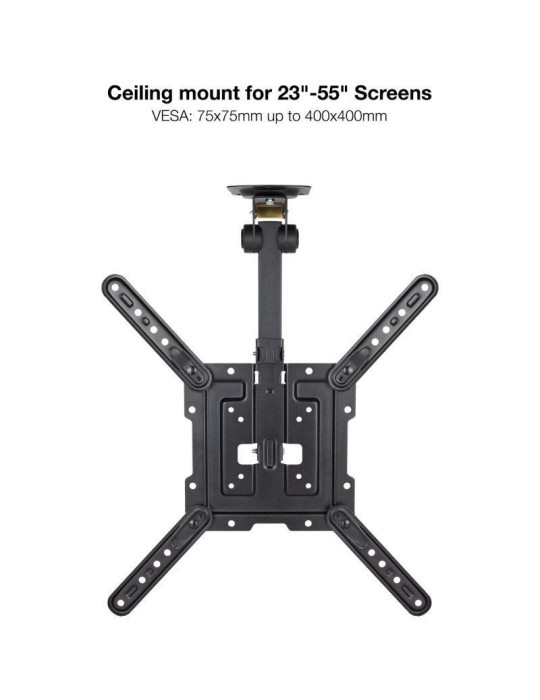 Soporte de Techo Giratorio/ Inclinable TooQ LPCE1123TSLI-B para TV de 23-55"/ hasta 20kg