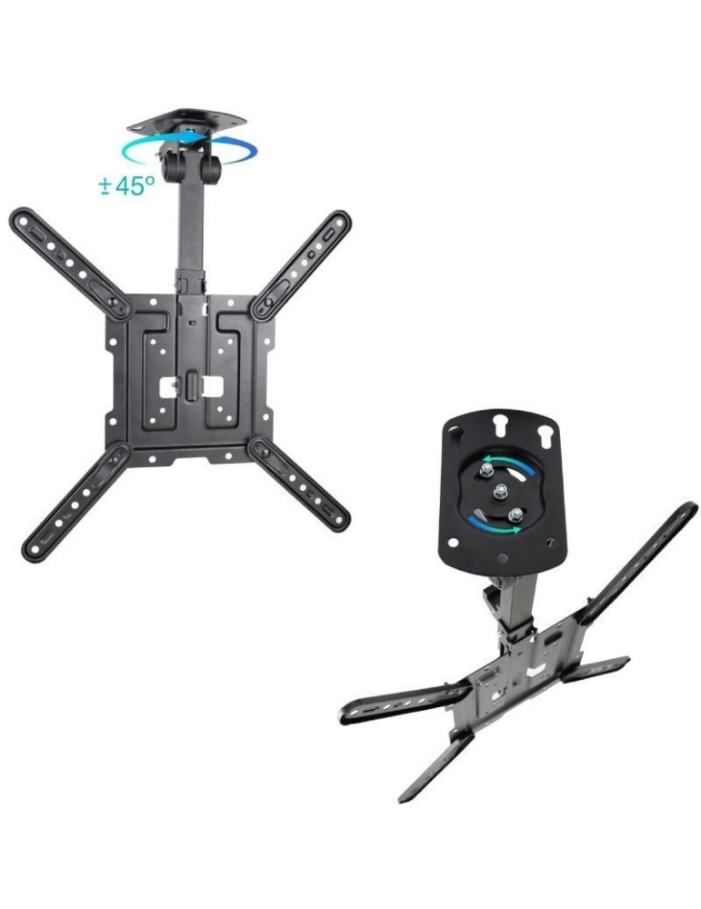 Soporte de Techo Giratorio/ Inclinable TooQ LPCE1123TSLI-B para TV de 23-55"/ hasta 20kg