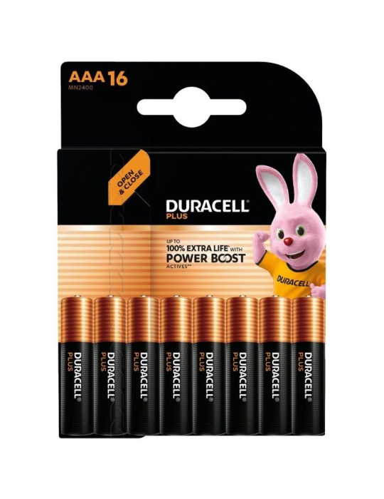Pack de 16 Pilas AAA Duracell Plus Power Boost LR3PBL16/ 1.5V/ Alcalinas