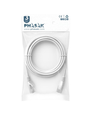 Cable de Red RJ45 S/FTP Phasak PHK 2051 Cat.6a/ 1.50m/ Gris 2