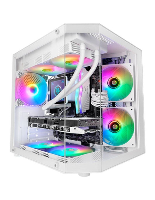 Caja Gaming Minitorre Mars Gaming MC-3TLITE/ Blanca