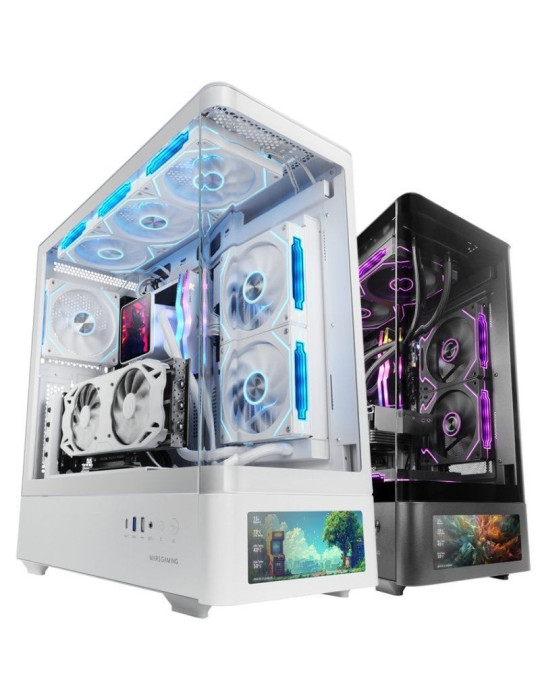 Caja Gaming Semitorre Mars Gaming MC-LCDPRO/ Blanca