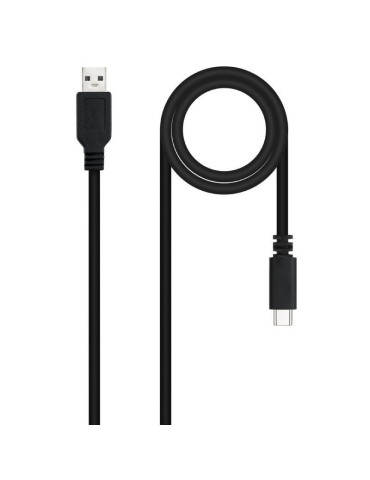 Cable USB 2.0 Nanocable 10.01.2101-L150/ USB Tipo-C Macho - USB Macho/ 480Mbps/ 1.5m/ Negro
