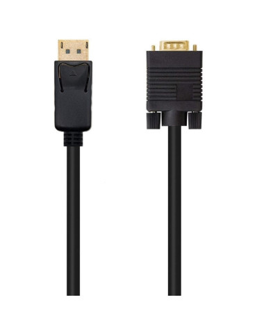 Cable Conversor Nanocable 10.15.4402/ DisplayPort Macho - VGA Macho/ 2m/ Negro 2