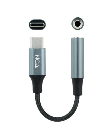 Conversor USB Tipo-C Nanocable 10.24.1204/ USB Tipo-C Macho - Jack 3.5 Hembra 2