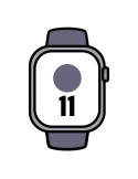 Apple Watch Series 11/ GPS/ 46mm/ Plata/ Correa Deportiva Niebla Lila (M/L)