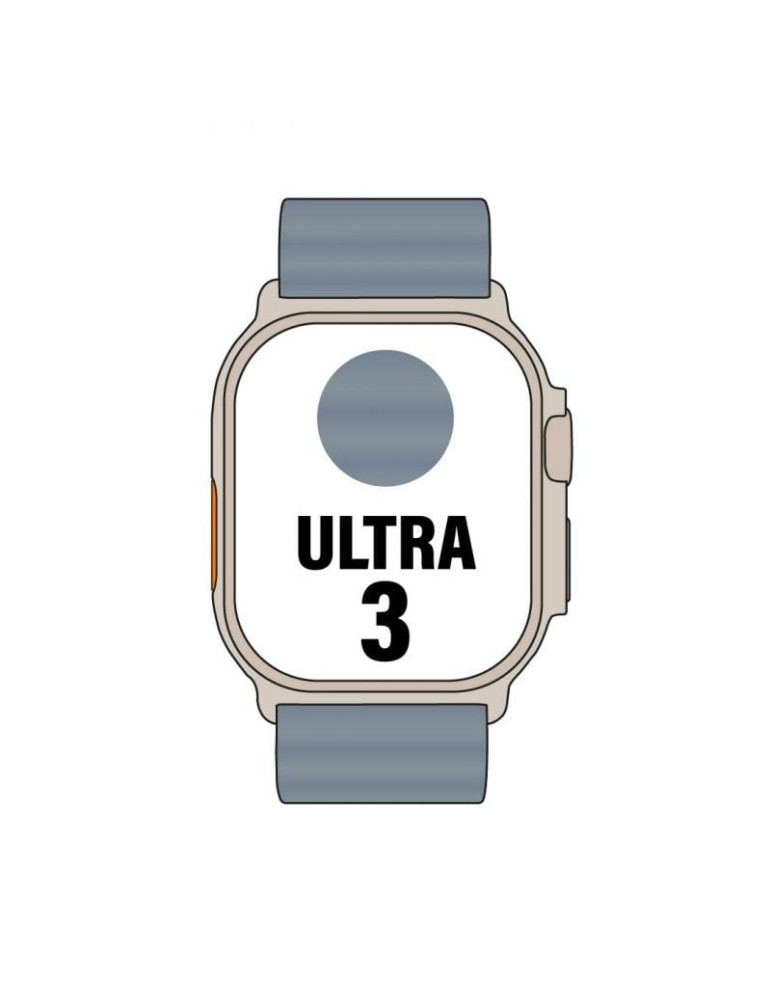 Apple Watch Ultra 3 GPS/ Cellular 49mm Caja de Titanio Natural/ Correa Ocean Azul Naútico