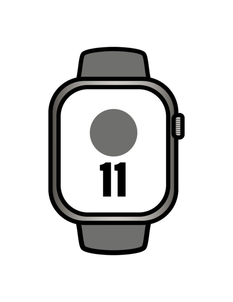 Apple Watch Series 11/ GPS/ Cellular/ 46mm/ Titanio Natural/ Correa Deportiva Gris Piedra M/L
