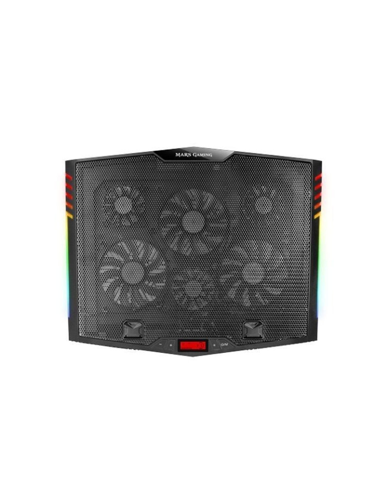 Soporte Refrigerante Mars Gaming MNBC5 para Portátiles hasta 17.3"/ Iluminación LED