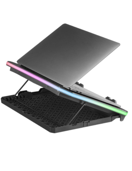 Soporte Refrigerante Mars Gaming MNBC6 para Portátiles hasta 19"/ Iluminación LED