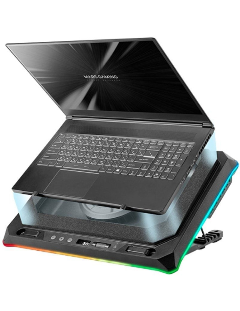 Soporte Refrigerante Mars Gaming MNBC-ULTRA para Portátiles hasta 18"/ Iluminación LED