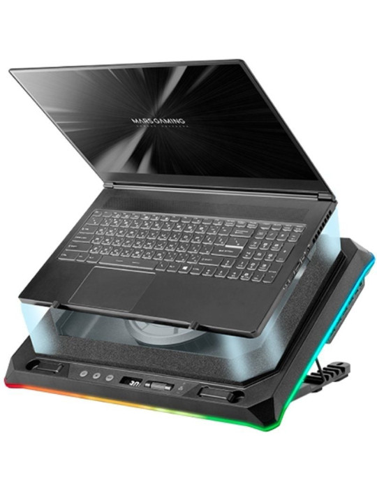 Soporte Refrigerante Mars Gaming MNBC-ULTRA para Portátiles hasta 18"/ Iluminación LED