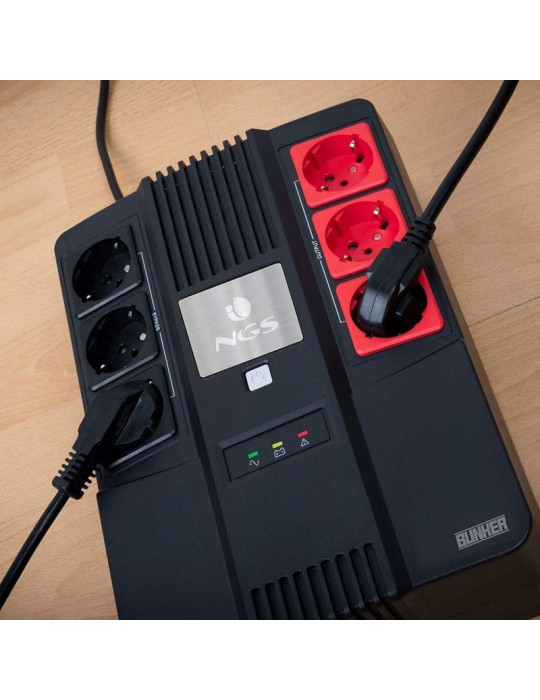 SAI Offline NGS Fortress Bunker/ 600VA-360W/ 6 Salidas/ Formato Bloque
