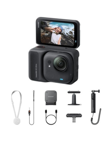 Cámara Digital Deportiva Insta360 GO Ultra Pack Creador/ 4K/ Ángulo de visión 360 / Negra