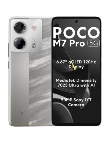 Smartphone Xiaomi POCO M7 Pro 12GB/ 512GB/ 6.67"/ 5G/ Plata