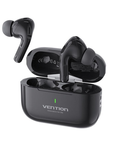 Auriculares Bluetooth Vention Echo Lite E11 con estuche de carga/ Autonomía 6h/ Negros
