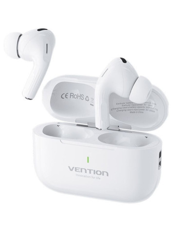 Auriculares Bluetooth Vention Echo Lite E11 con estuche de carga/ Autonomía 6h/ Blancos