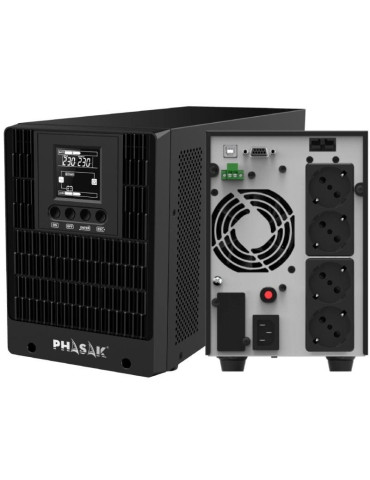 SAI Online Phasak 2000 VA Online LCD/ 2000VA-2000W/ 4 Salidas/ Formato Torre 2