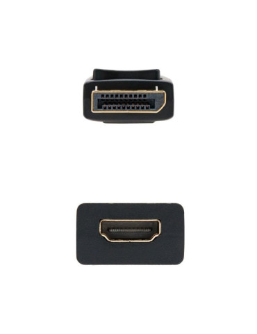 Conversor Nanocable 10.16.0502/ DisplayPort Macho - HDMI Hembra/ 15cm/ Negro 2