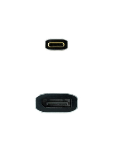 Conversor Nanocable 10.16.4104-G/ USB Tipo-C Macho - DisplayPort Hembra/ 15cm/ Gris 2