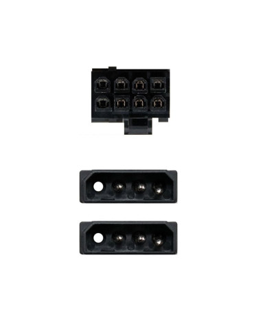 Cable de Alimentación Tarjeta Gráfica Nanocable 10.19.1201/ 2x Molex Macho - 6+2 PIN Macho/ 20cm 2