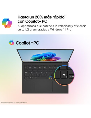 Portátil LG Gram 14Z90U-V.AZ85BN Intel Core Ultra 7-355/ 32GB/ 512GB SSD/ 14"/ Win11 Pro 2