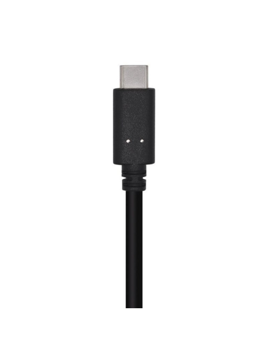Cable USB 3.1 Tipo-C Aisens A107-0449/ USB Tipo-C Macho - USB Macho/ 50cm/ Negro
