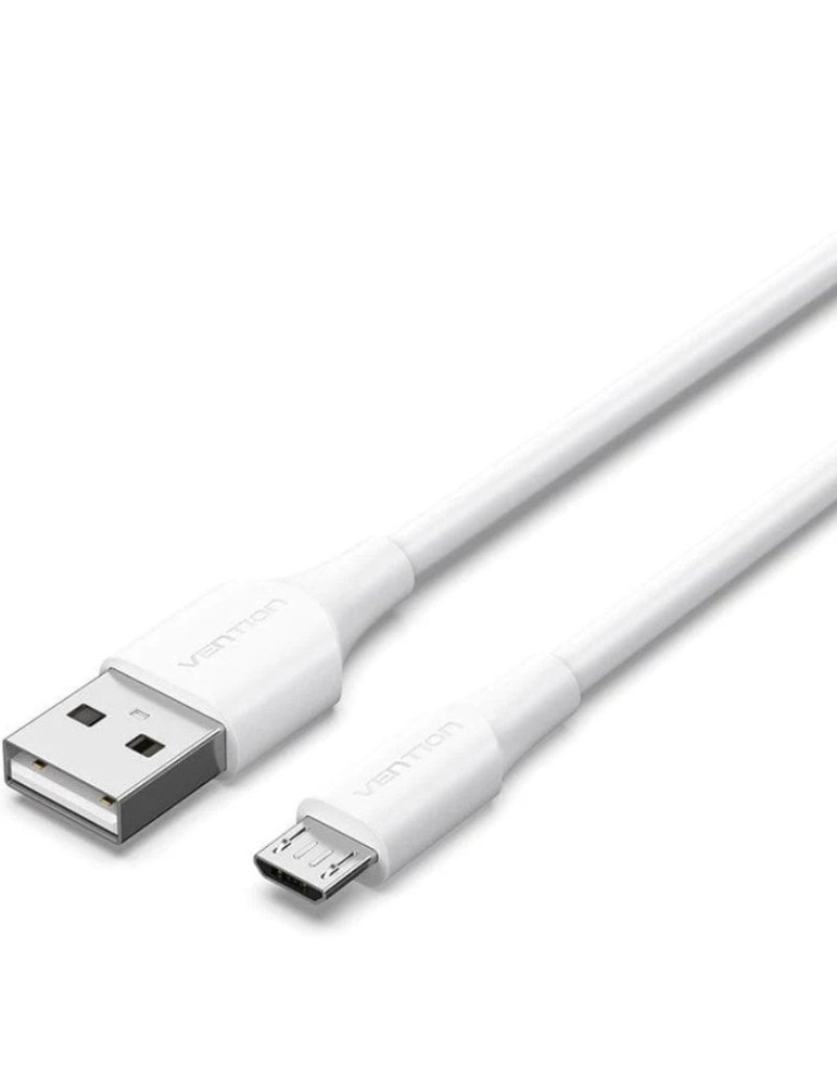 Cable USB 2.0 Vention CTIWH/ USB Macho - MicroUSB Macho/ 480Mbps/ 2m/ Blanco