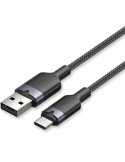 Cable USB 2.0 Tipo-C Vention CTNBF/ USB Tipo-C Macho - USB Macho/ Hasta 60W/ 480Mbps/ 1m/ Negro
