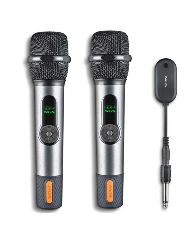Pack de 2 Micrófonos Inalámbricos NGS Singer Star Duo