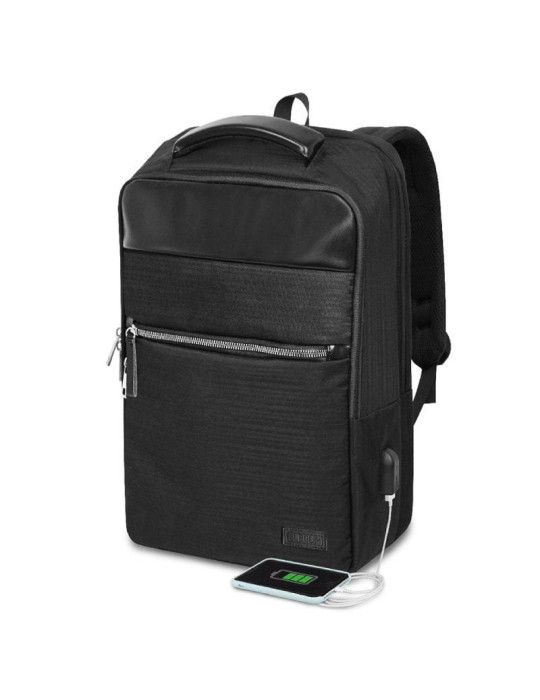 Mochila Subblim Business V2 AP Backpack para Portátiles hasta 15.6"/ Puerto USB/ Negra