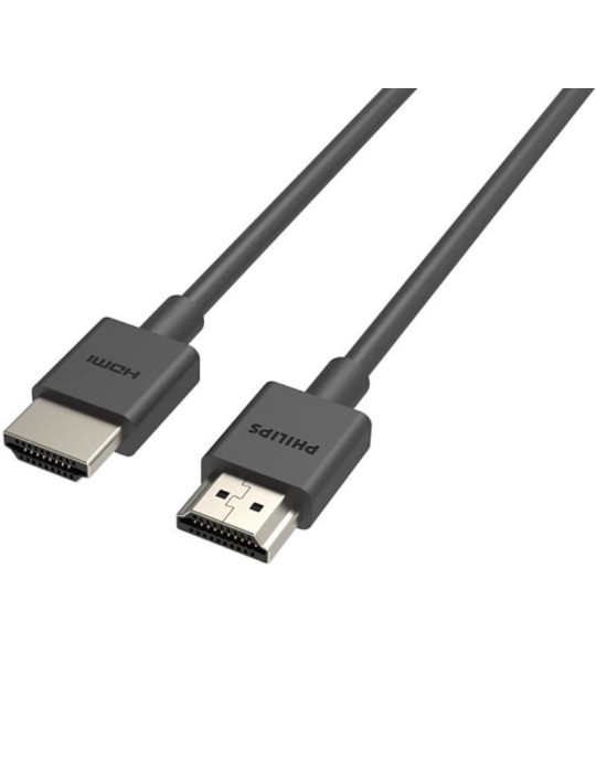 Cable HDMI 4K Philips SWV5702/ HDMI Macho - HDMI Macho/ 2m/ Certificado/ Negro