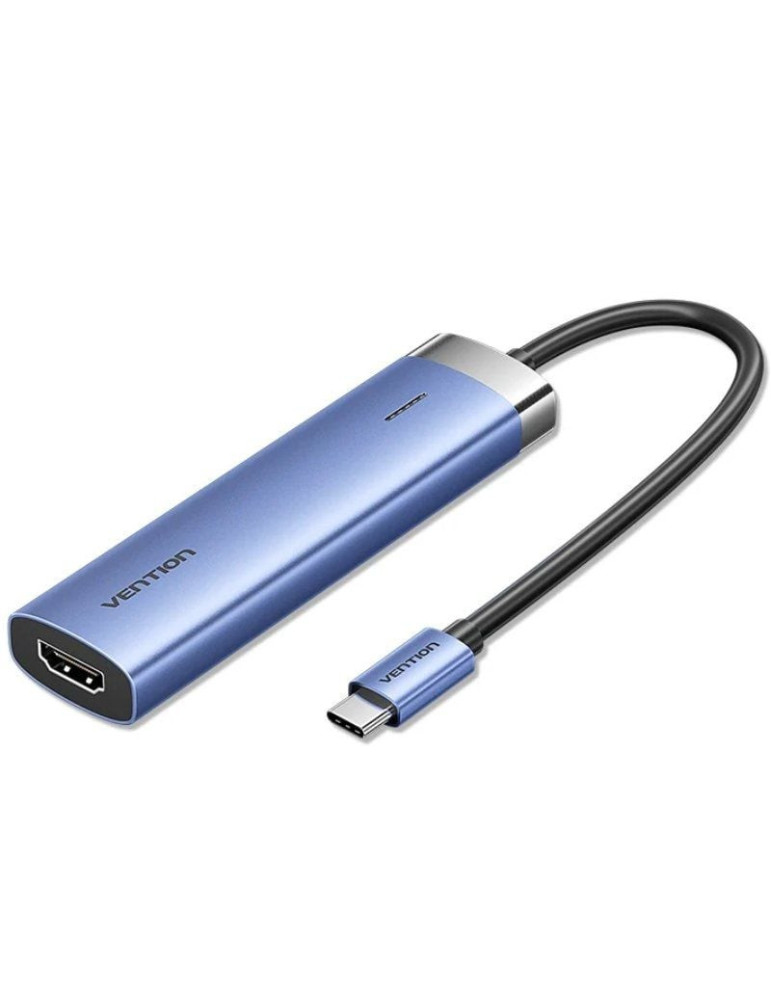 Docking USB Tipo-C Vention TGESB/ 3xUSB/ 1xHDMI 4K/ 1xUSB Tipo-C PD