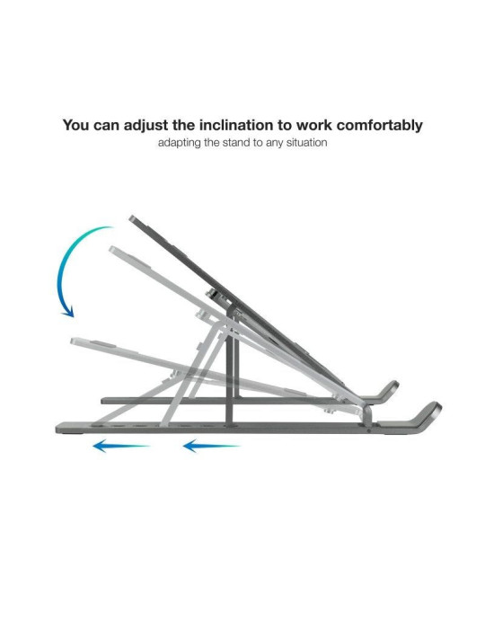 Soporte TooQ TQLRS0033-AL-G para Portátiles hasta 15"