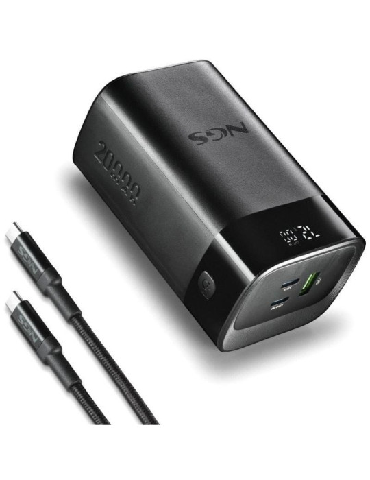 Powerbank 20000mAh NGS TWIX20/ 65W/ Compatible con Portátiles/ Negra