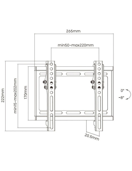 Soporte de Pared Inclinable Aisens WT42T-159 para TV de 23-42"/ hasta 35kg