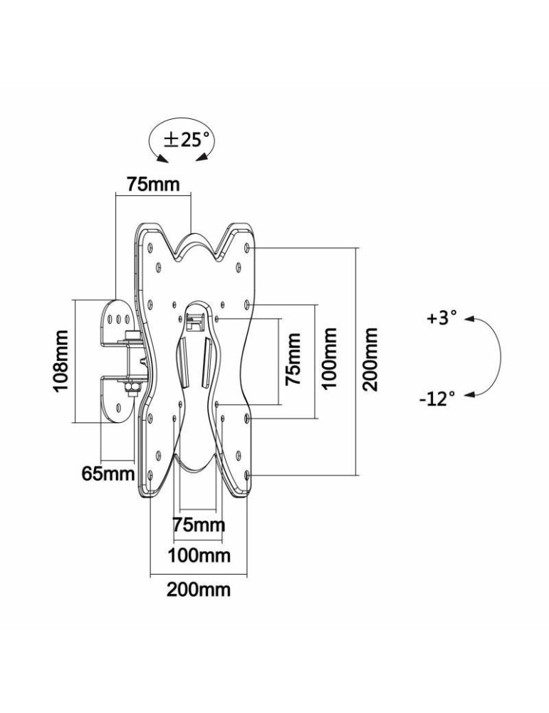 Soporte de Pared Giratorio/ Inclinable Aisens WT42TS-005 para TV de 23-42"/ hasta 25kg