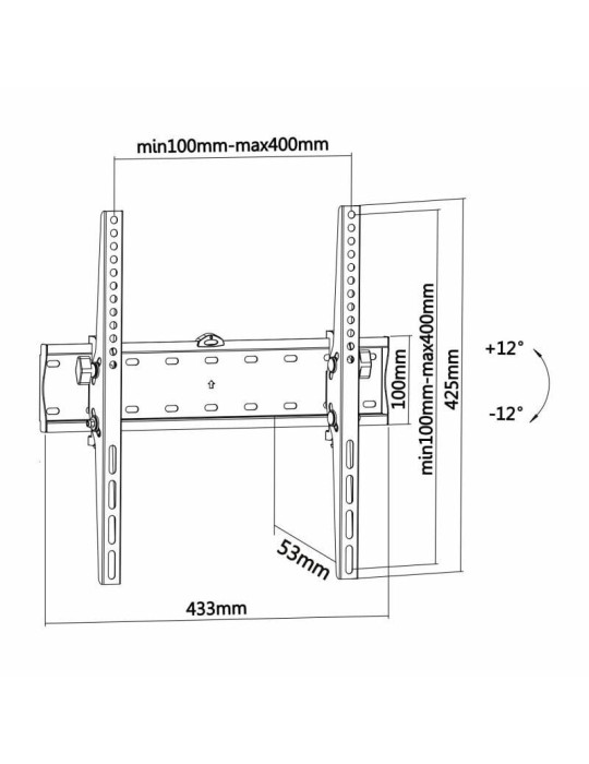 Soporte de Pared Inclinable Aisens WT55T-015 para TV de 32-55"/ hasta 40kg