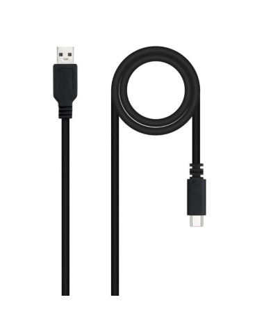 Cable USB 2.0 Nanocable 10.01.2101-L150/ USB Tipo-C Macho - USB Macho/ 480Mbps/ 1.5m/ Negro
