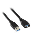 Cable Alargador USB 3.0 Aisens A105-0042/ USB Macho - USB Hembra/ Hasta 9W/ 625Mbps/ 2m/ Negro