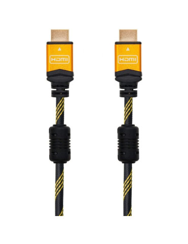 Cable HDMI 2.0 4K Nanocable 10.15.1602/ HDMI Macho - HDMI Macho/ 1.5m/ Negro/ Naranja 2