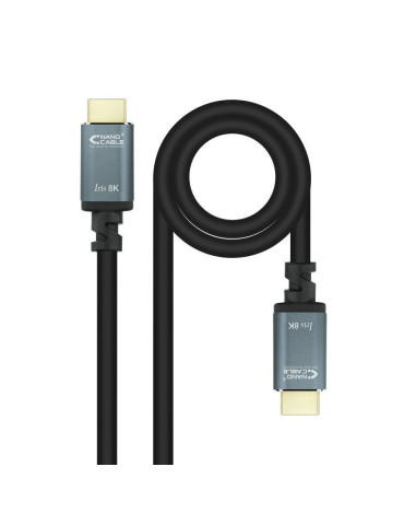Cable HDMI 2.1 8K Nanocable 10.15.8002/ HDMI Macho - HDMI Macho/ 2m/ Negro 2