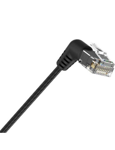 Cable de Red RJ45 UTP Vention IBOBD Cat.6A/ 50cm/ Cabeza Rotatoria 360 / Negro 2