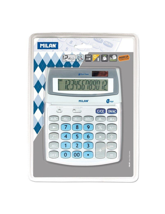 Calculadora Milan 152512BL/ Gris
